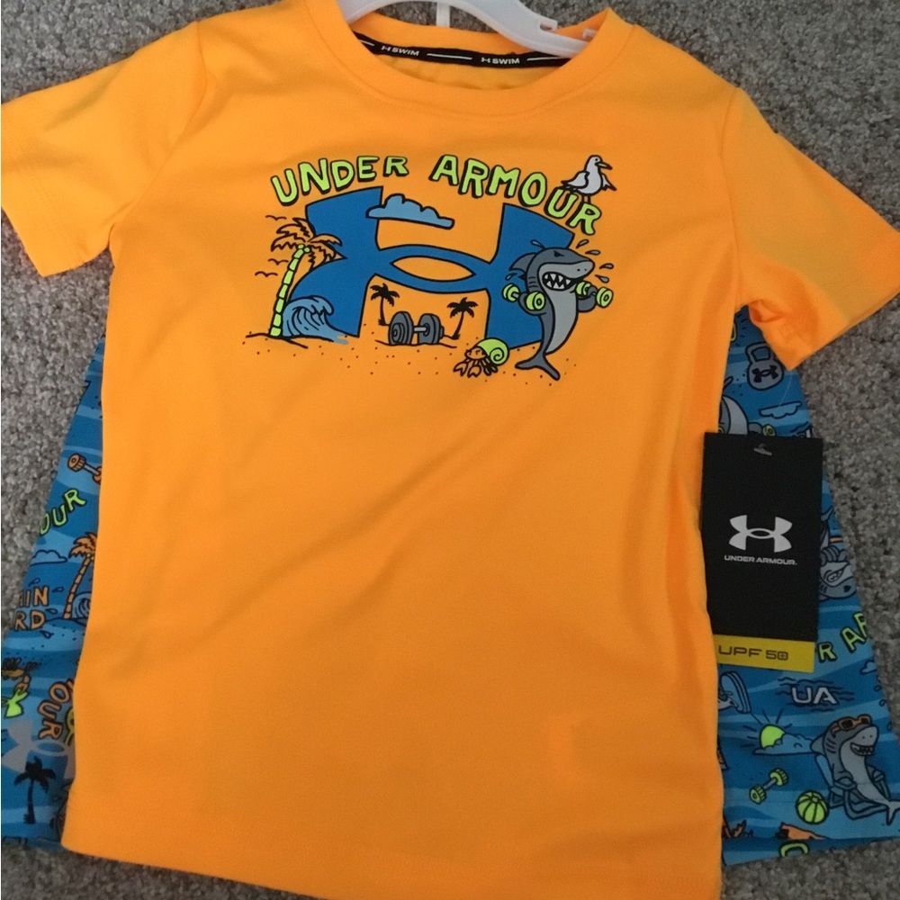 Under Armour Swim Trunks & Shirt NWT